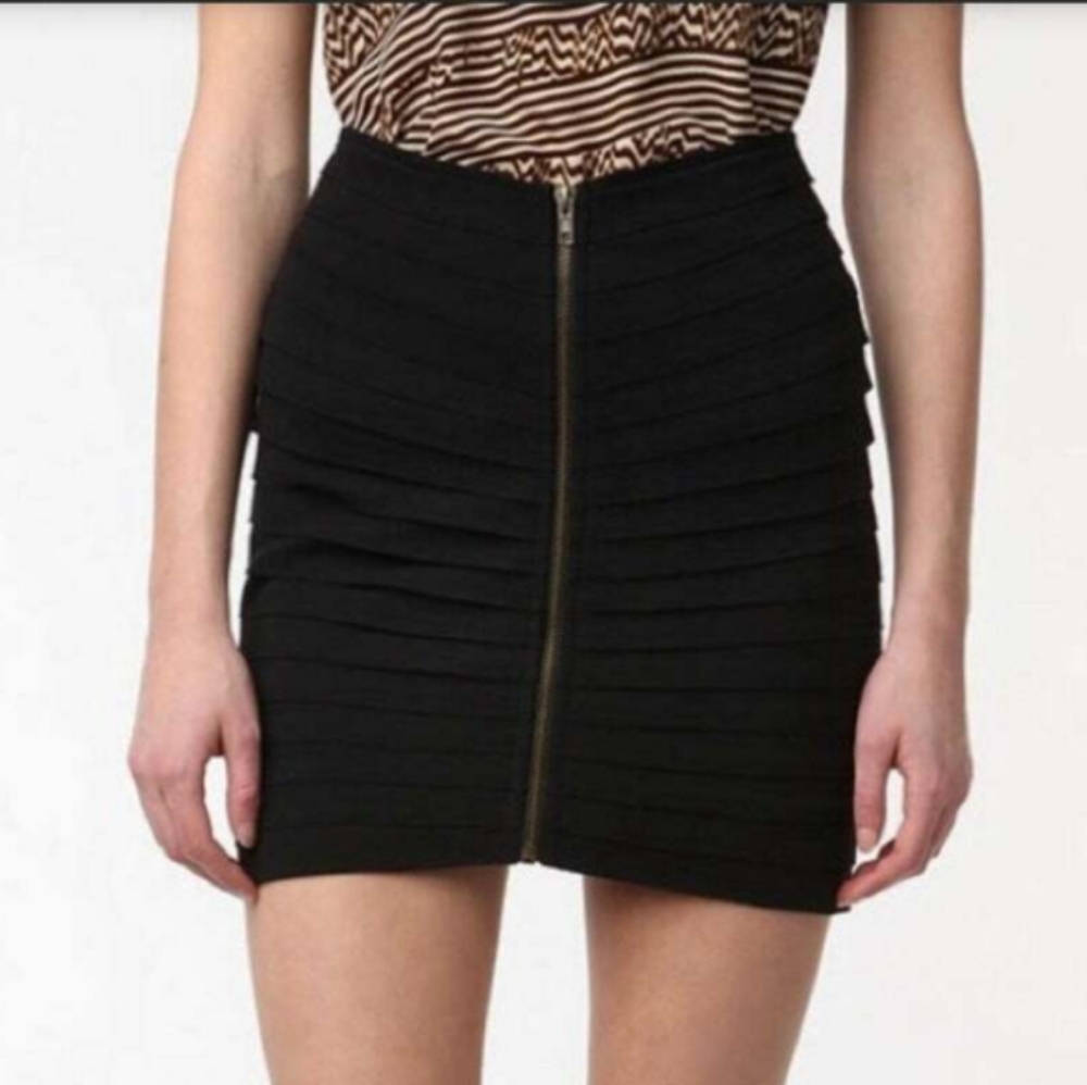 Urban Outfitters black layered mini skirt